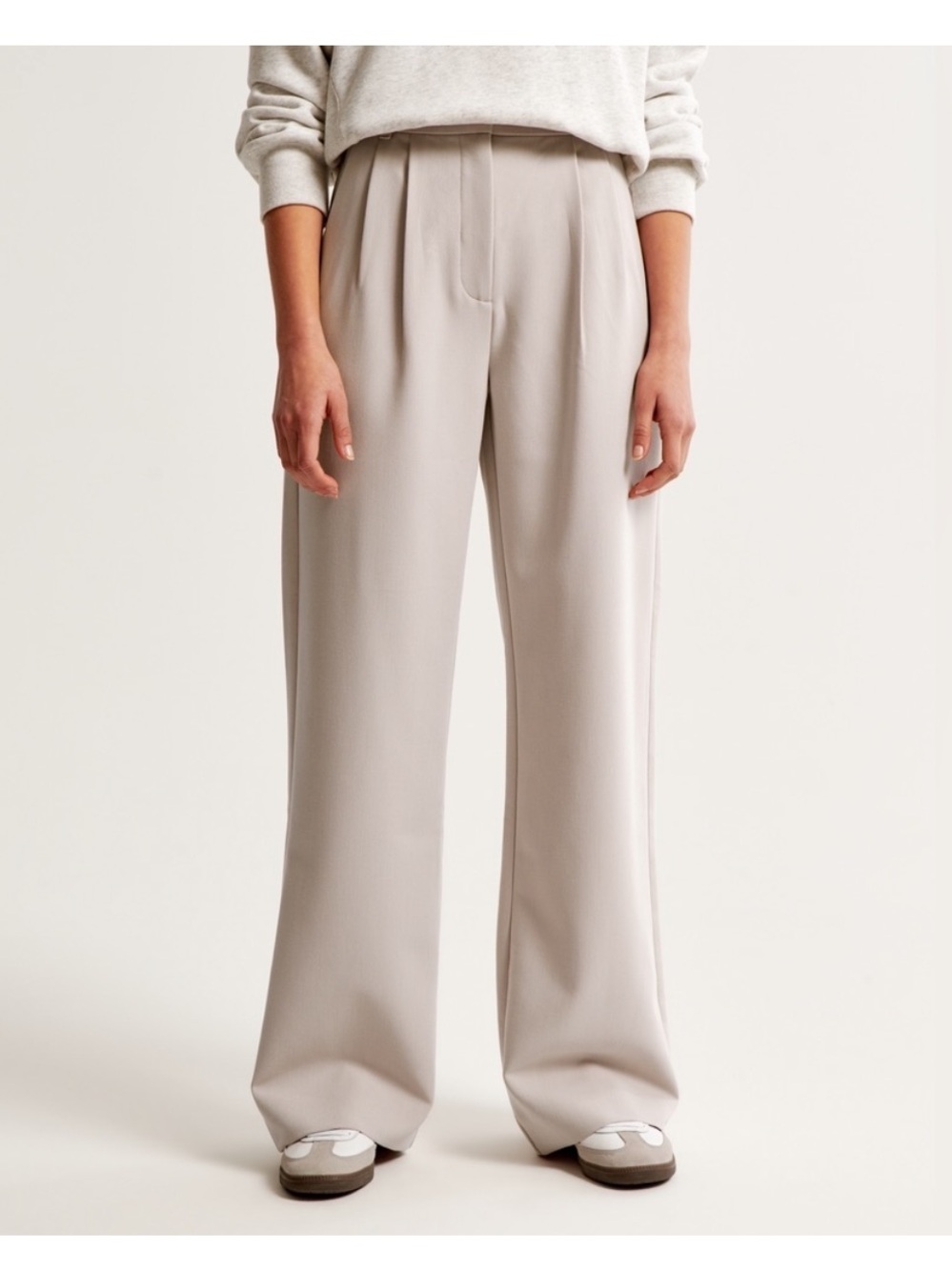 NWT Abercrombie & Fitch Sloane Tailored Wide Leg Dress Pants Size 27/4 SHORT